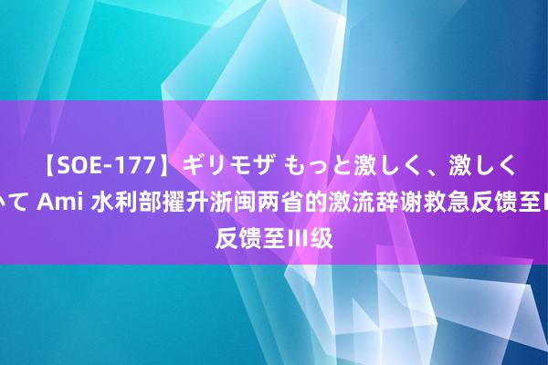 【SOE-177】ギリモザ もっと激しく、激しく突いて Ami 水利部擢升浙闽两省的激流辞谢救急反馈至Ⅲ级