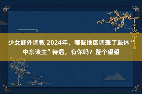 少女野外调教 2024年，哪些地区调理了退休“中东谈主”待遇，有你吗？整个望望