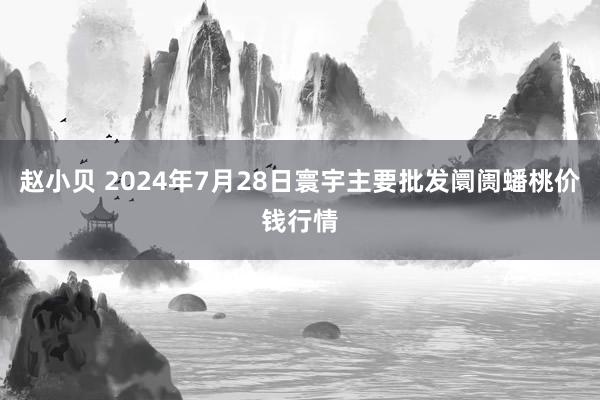 赵小贝 2024年7月28日寰宇主要批发阛阓蟠桃价钱行情