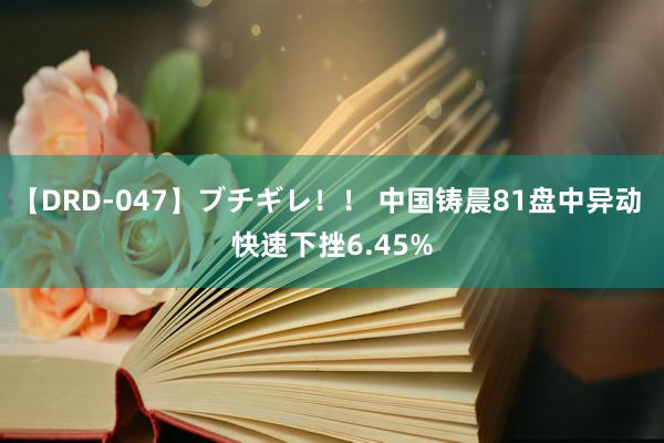 【DRD-047】ブチギレ！！ 中国铸晨81盘中异动 快速下挫6.45%