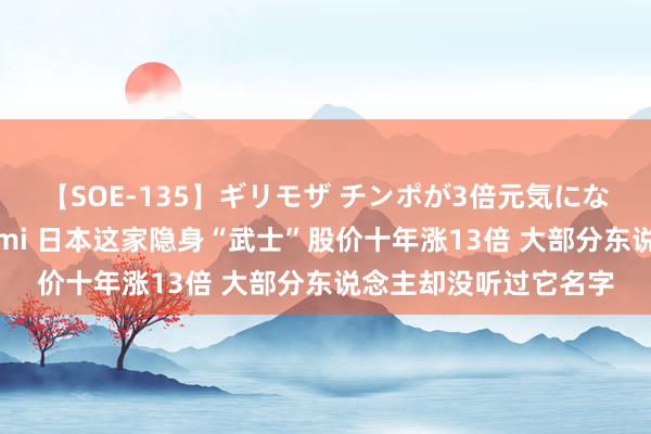 【SOE-135】ギリモザ チンポが3倍元気になる励ましセックス Ami 日本这家隐身“武士”股价十年涨13倍 大部分东说念主却没听过它名字