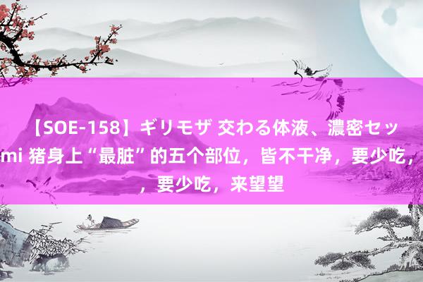 【SOE-158】ギリモザ 交わる体液、濃密セックス Ami 猪身上“最脏”的五个部位，皆不干净，要少吃，来望望