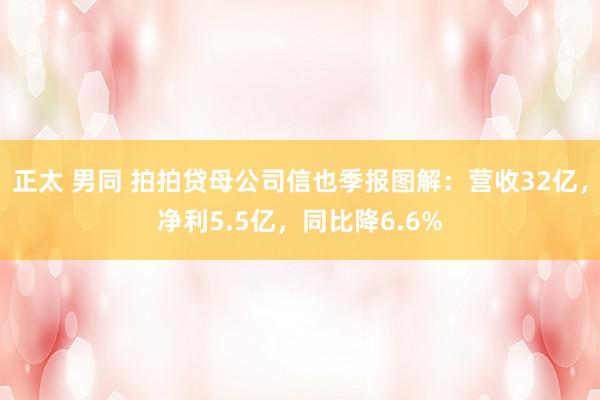 正太 男同 拍拍贷母公司信也季报图解：营收32亿，净利5.5亿，同比降6.6%