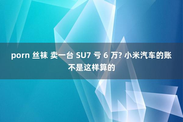 porn 丝袜 卖一台 SU7 亏 6 万? 小米汽车的账不是这样算的