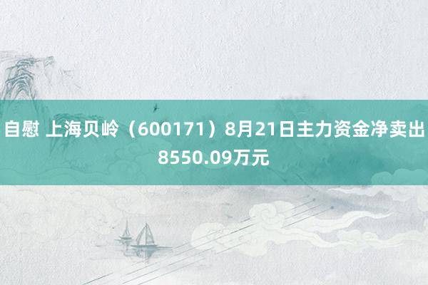 自慰 上海贝岭（600171）8月21日主力资金净卖出8550.09万元