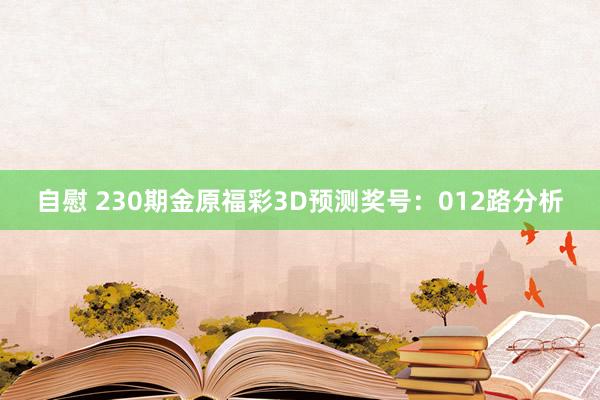 自慰 230期金原福彩3D预测奖号：012路分析