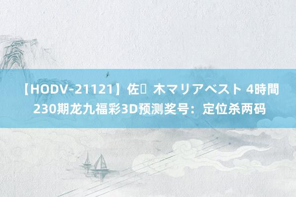 【HODV-21121】佐々木マリアベスト 4時間 230期龙九福彩3D预测奖号：定位杀两码